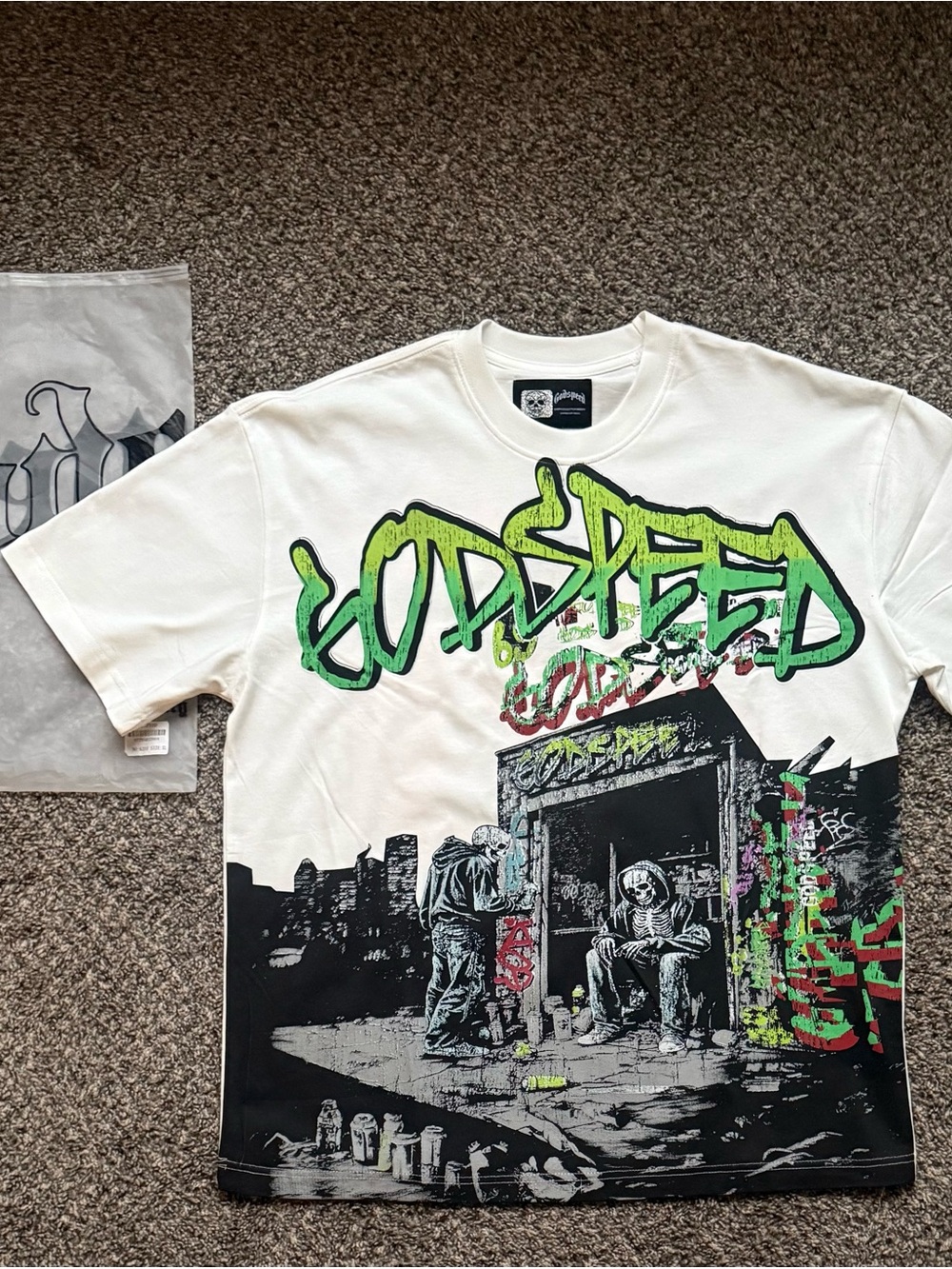 Godspeed White Graphic Short-Sleeve Tee